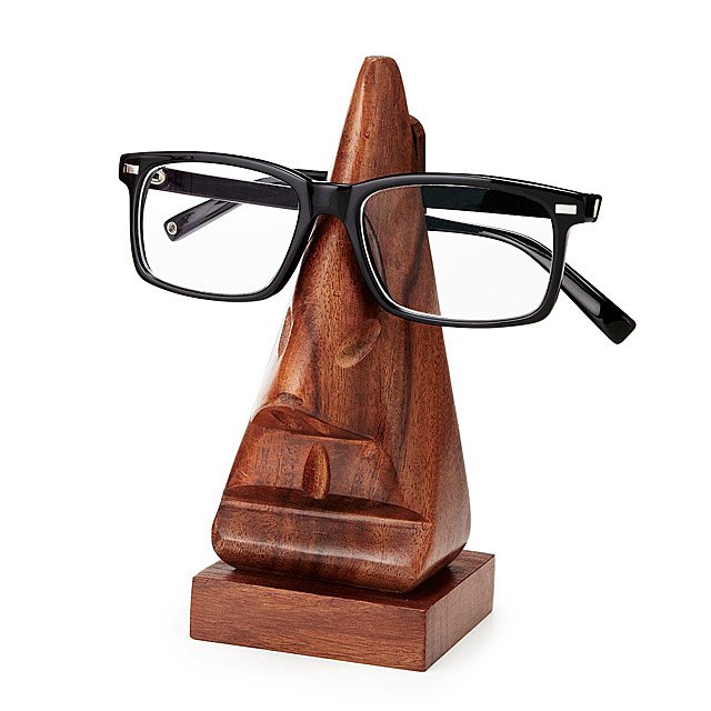 Hand Carved Solid Wood Eyeglass Stand