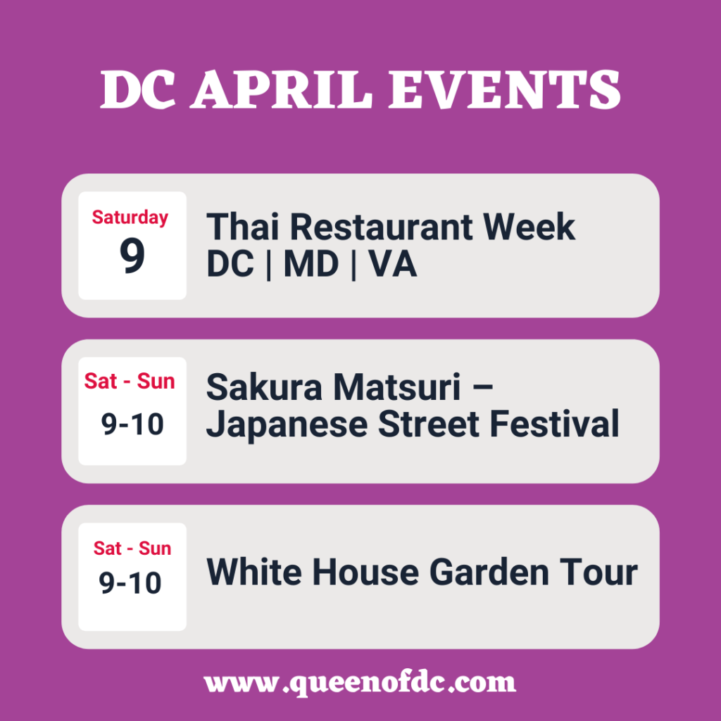 DC April 2022 Events